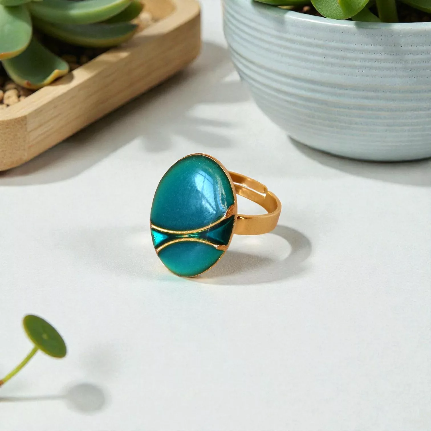 bague éclat turquoise