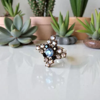 bague étoile avec strass