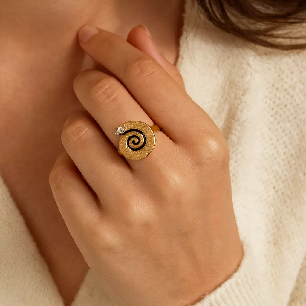 bague spirale d'or