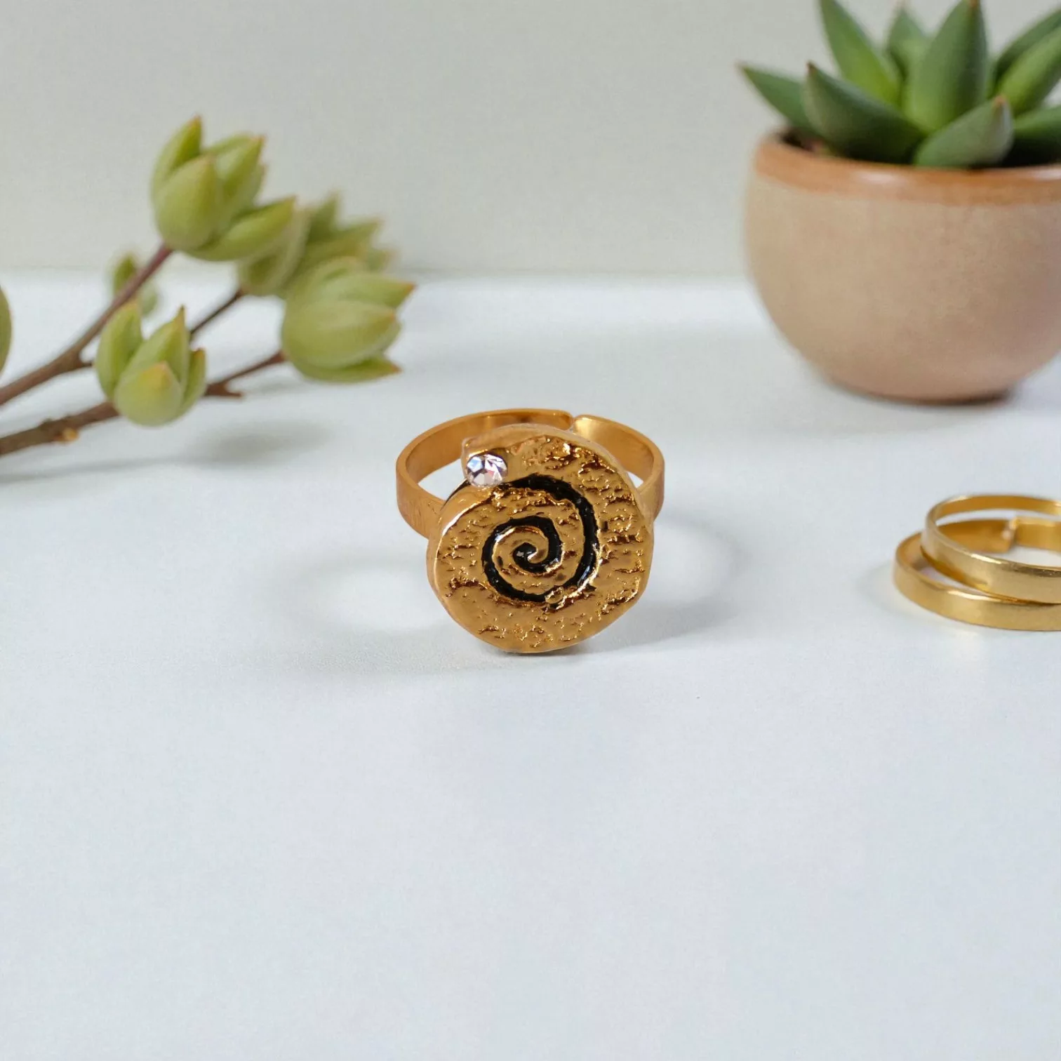 bague spirale d'or