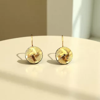 boucles d'oreille fil d'or