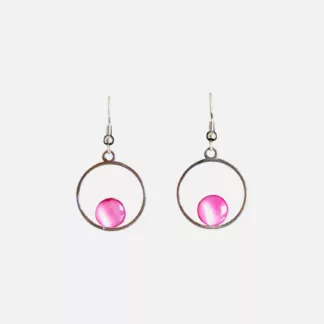 boucles d'oreille nacre rose