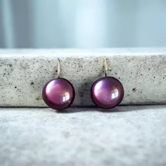 boucles d'oreilles violettes