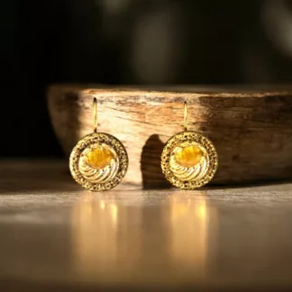 boucles d'oreilles lueur d'or