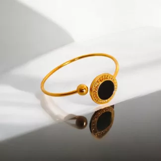 bracelet noir et doré